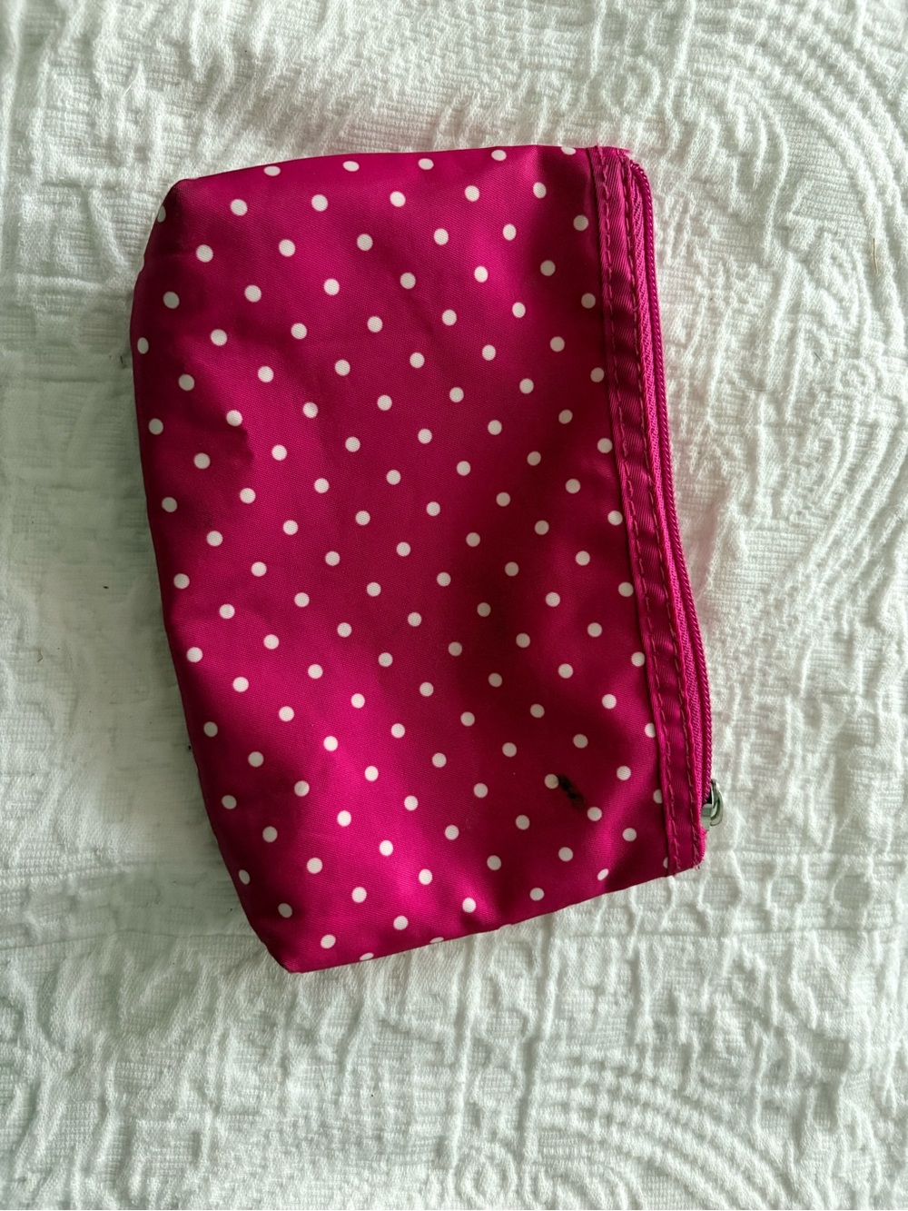 Modella Hot Pink Polka Dot Pouch